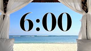 6 Minute Beach Timer | Breezy Gazebo, Sand, Waves, Ocean Sounds & Ukulele Music for Focus & Study