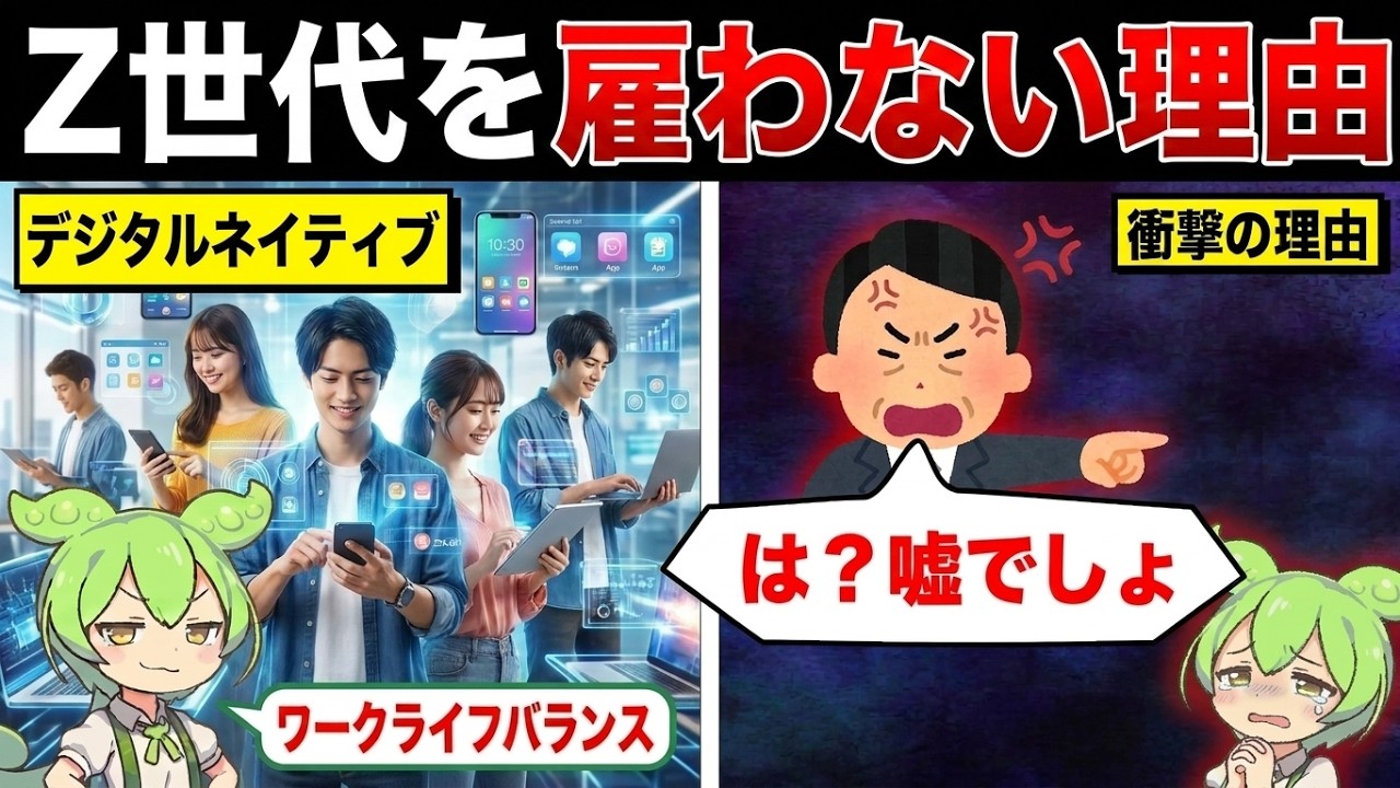 やすす　様 Why Gen Z isn't getting hired [Zundamon & Yukkuri Commentary