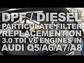 DPF/Diesel Particulate Filter Replacement on 3.0 TDI V6 Engines in Audi Q5, A6, A7, and A8