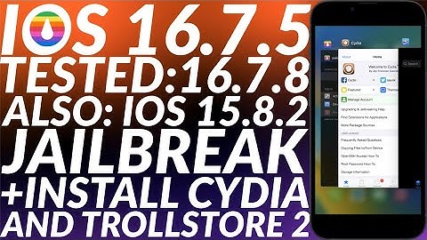 Jailbreak iOS 16.7.5/16.7.8 & Install Cydia + Trollstore 2 | iOS 16.7.5/16.7.8 Jailbreak with Cydia