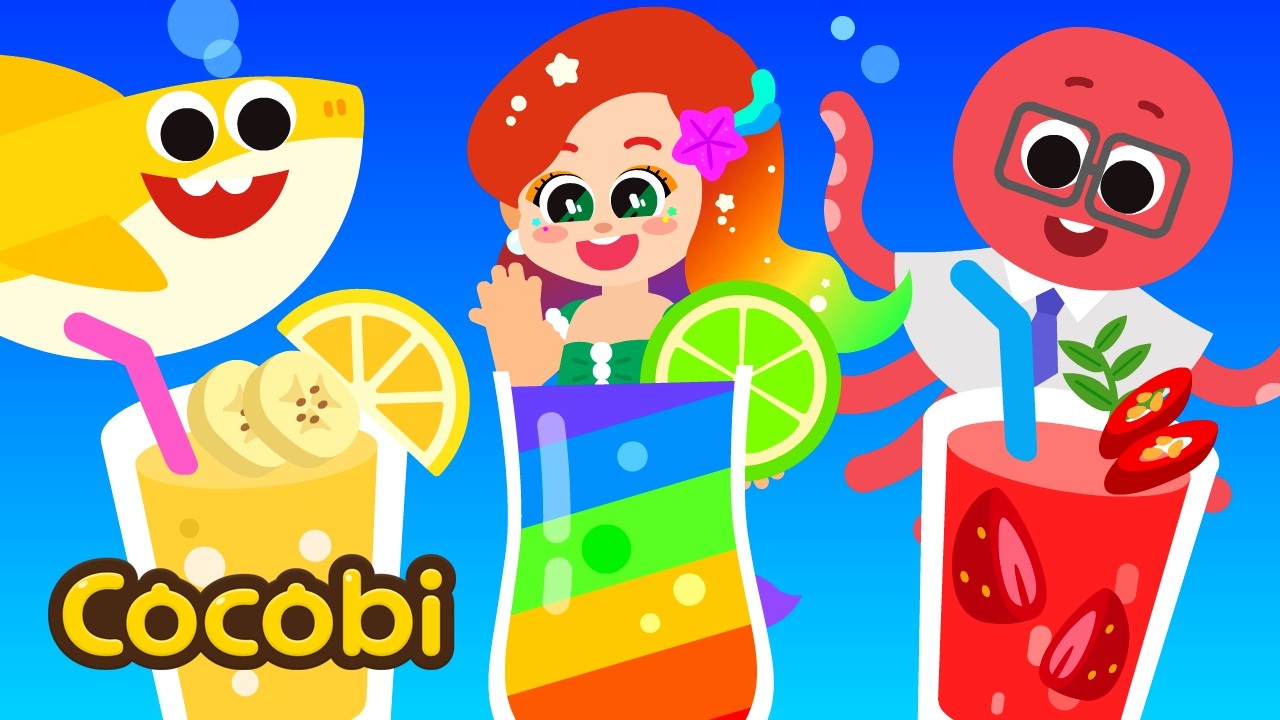 Rainbow Juice for Mermaid Princess🍹 | Songs for Kids | Cocobi