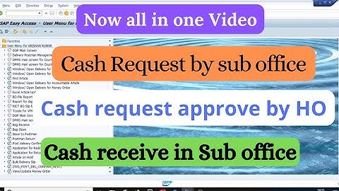 Cash request from SO | Cash request Approved By HO | Cash Received in SO