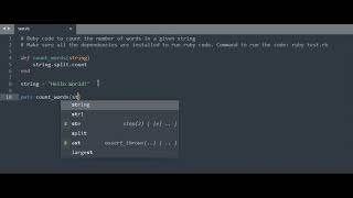 Famous Ruby code to count the number of words in a given string Profile