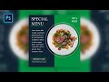 How to Design Food Social Media Banner in Photoshop | #84| SoftAsia Design
