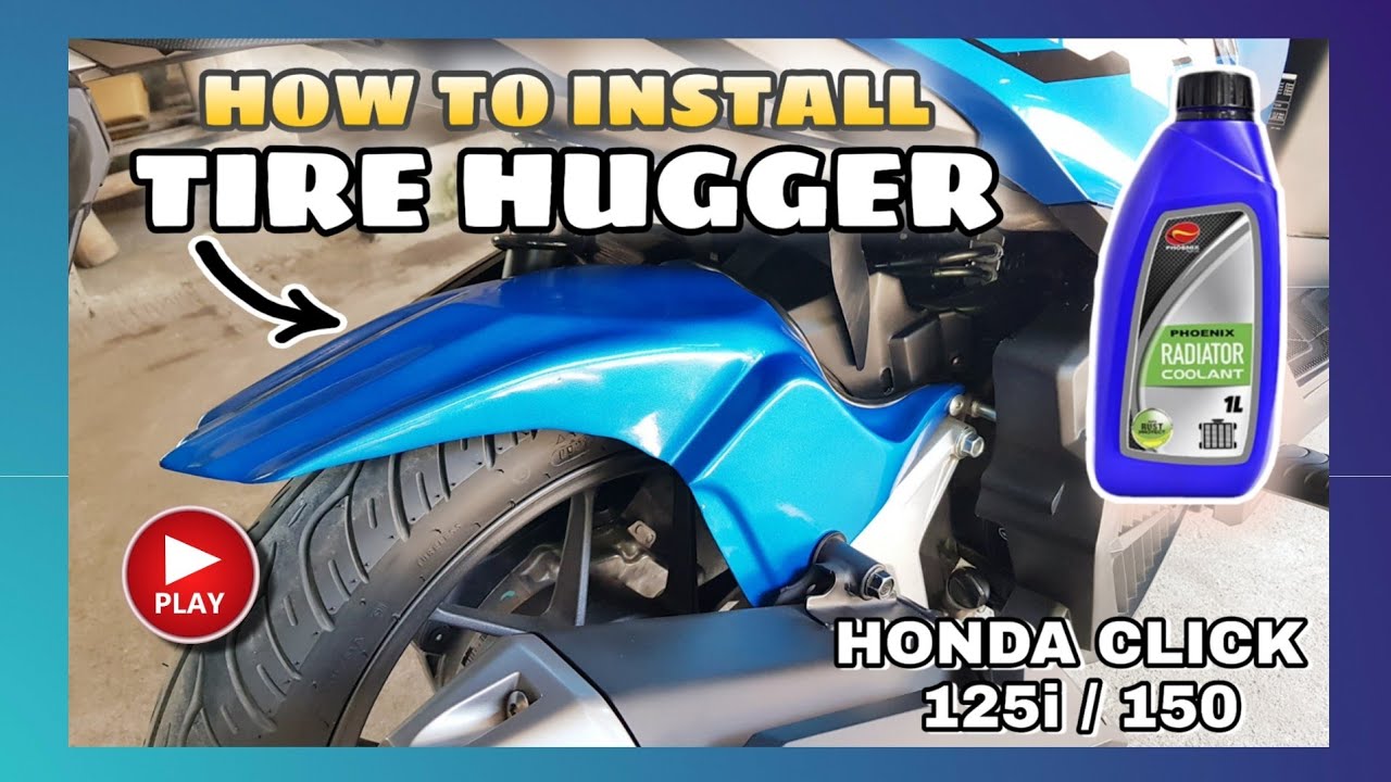 HOW TO INSTALL TIRE HUGGER AND ADD RADIATOR COOLANT HONDA CLICK 125i