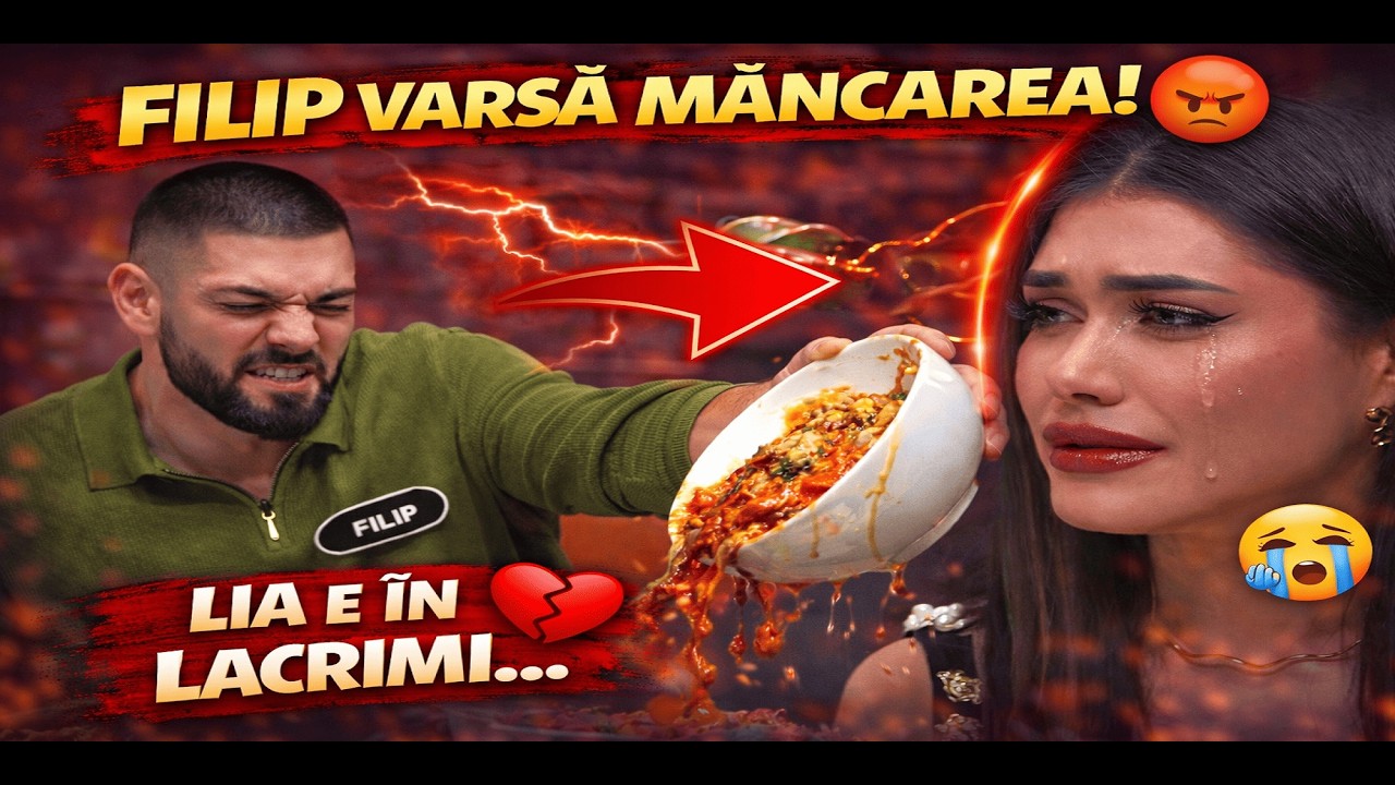 Filip varsă mâncarea făcută de Lia ! Închide live-ul brusc