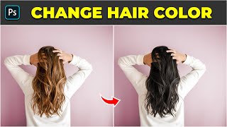 How to Change Hair Color to Black - Photoshop Tutorial screenshot 4