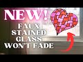 DIY Faux Stained Glass Window Cling #WindowCling #DIY #StainedGlass