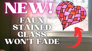 DIY Faux Stained Glass Window Cling #WindowCling #DIY #StainedGlass