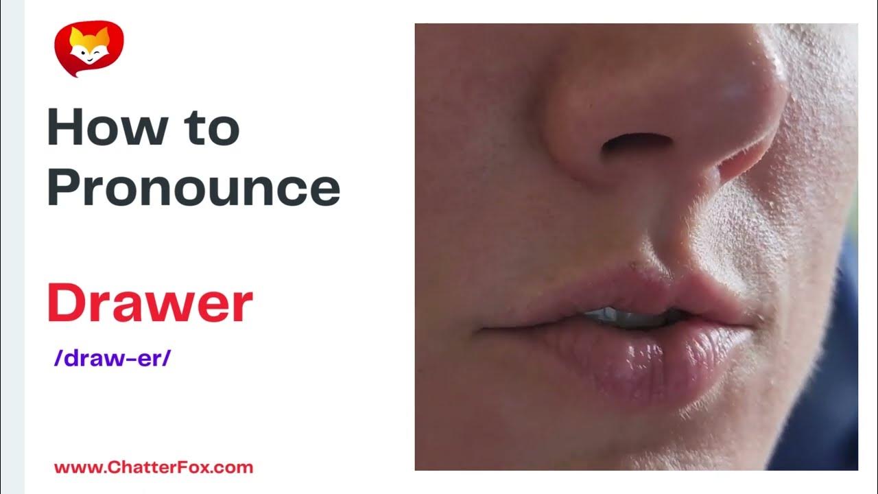 How to Pronounce Drawer YouTube