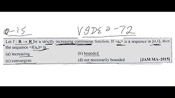 IIT JAM MATHEMATICS | Sequence | Example on bounded sequence | VIDEO 72