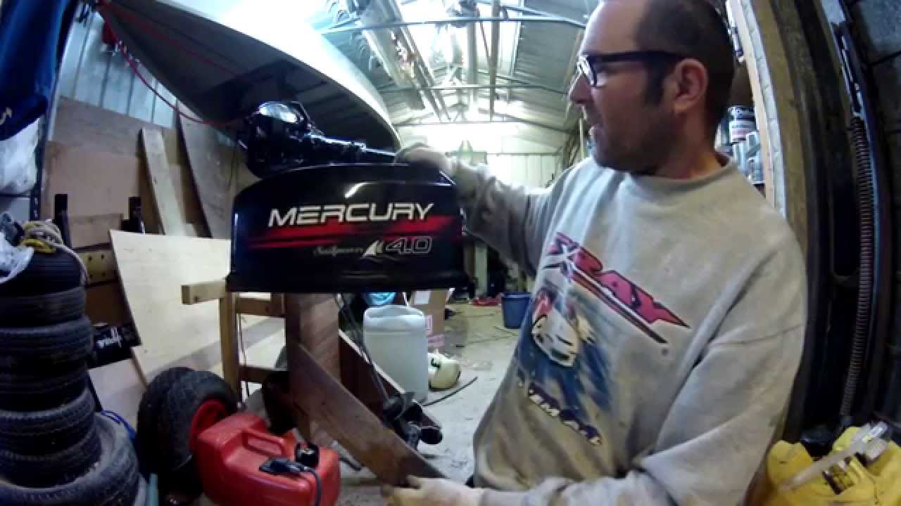 Replacing the impeller on a 4hp Mercury outboard to fix the water pump Part 2