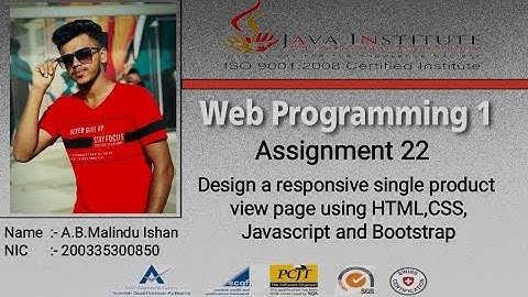 Design a responsive single product view page | web project | Task 22 | Java Institute
