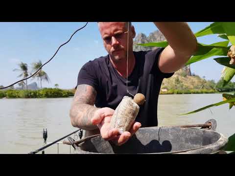 Fishing in Thailand for Niger ripsaw at Jurassic Fishing Park