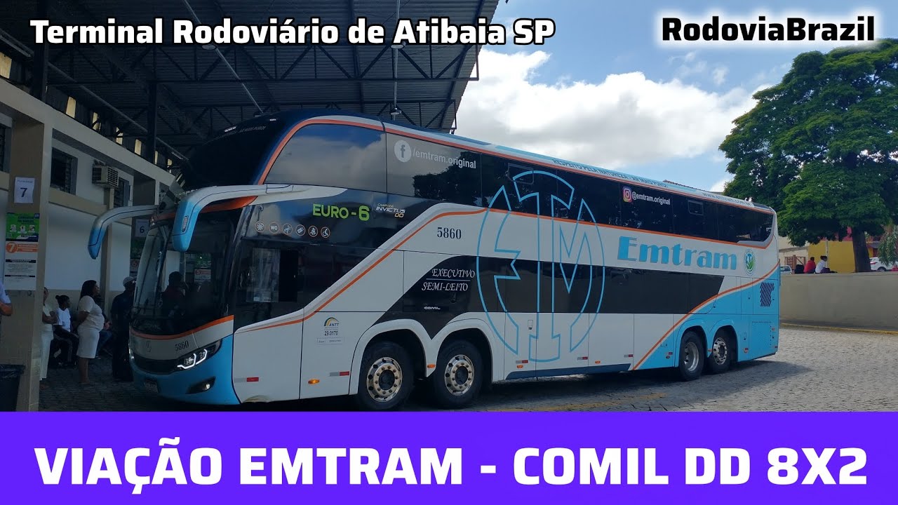 VIAÇÃO EMTRAM - TERMINAL RODOVIÁRIO DE ATIBAIA! SÓ ÔNIBUS BONITO 