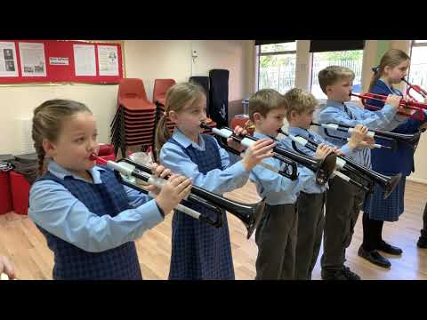 pBugle demo 2 - children making great progress in their first trumpet lesson