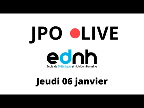 JPO Live EDNH Hors Parcoursup — BTS/Bachelor/Master Diététique & Nutrition Humaine ou Sportive