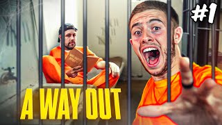 ON DOIT S'ÉVADER DE PRISON AVEC VALOUZZ ! 😳 (A Way Out #1) screenshot 4