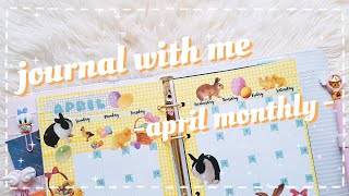 Easter-themed April Monthly/Journal with Me/6 ring binder/creative journaling/collage art/bunnies screenshot 2