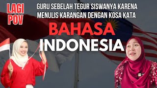 Lagi....pov..guru Sebelah Tegur Siswanya Krn Bahasa Indonesia