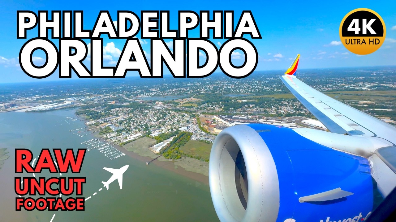 FULL 4K Flight Experience! Southwest Airlines 737 MAX 8 | Philadelphia ✈️ Orlando (Raw & Uncut)”