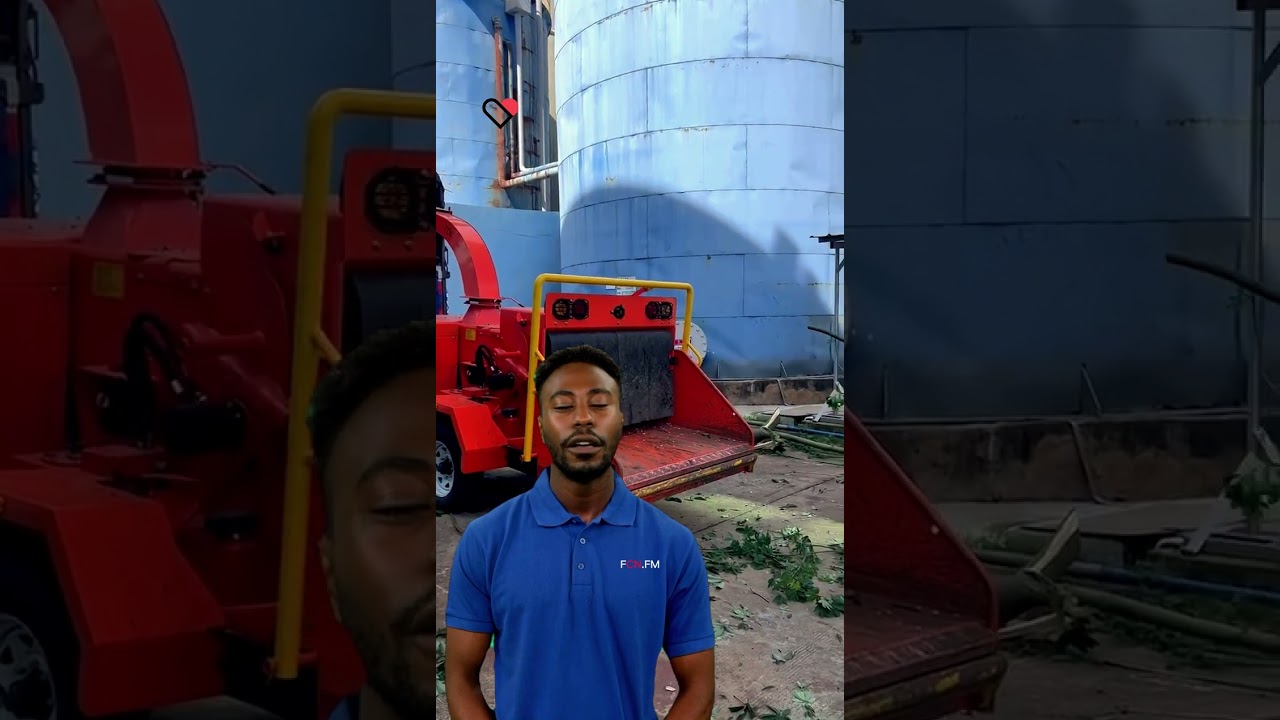 tree branch shredder machine mulcher hydraulic press feeding 