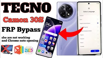 Tecno Camon 30/30S/30 Pro Frp Bypass Google Account Unlock Without PC /Android All 100%