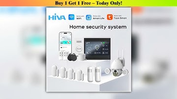Best Tuya Smart Life APP Compatible Wireless GSM Alarm System WiFi Burglar Detection RealTime