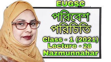 Class - 1 | lecture - 28 (2021) | বিষয় : পরিবেশ পরিচিতি | EUGSC | শিক্ষকের নাম : নাজমুন্নাহার