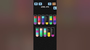 Water Color Sort Level 476 Walkthrough Solution iOS/Android