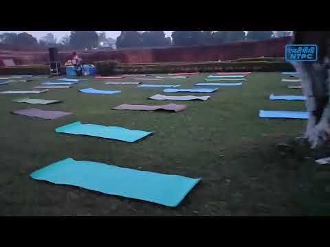 BTS of International Day of Yoga 2022 held at Nalanda Mahavihara (ruins)