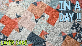 Petal Breeze | Log Cabin Variation Quilt Pattern | Layer Cake Precut | Simple Quilt | Fast and Easy