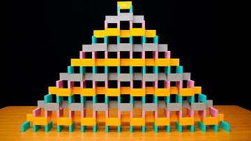 How to Build a 2D Domino Pyramid