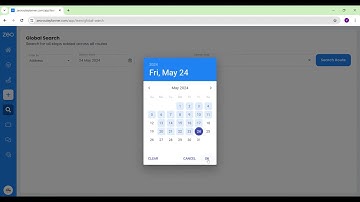 How to search for all stops using global search option on Zeo Route Planner ?