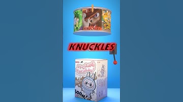 Who is next ? Labubu colaboration with Knuckles! Labubu 3D animation #labubu #knuckles #3danimation
