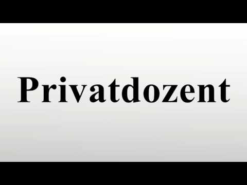 Video: Was ist ein Privatdozent?