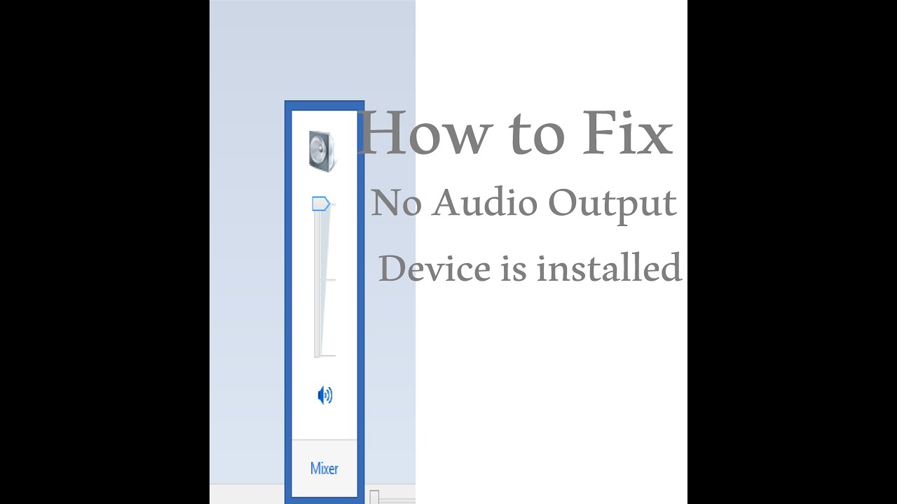 no audio output device installed vista toshiba