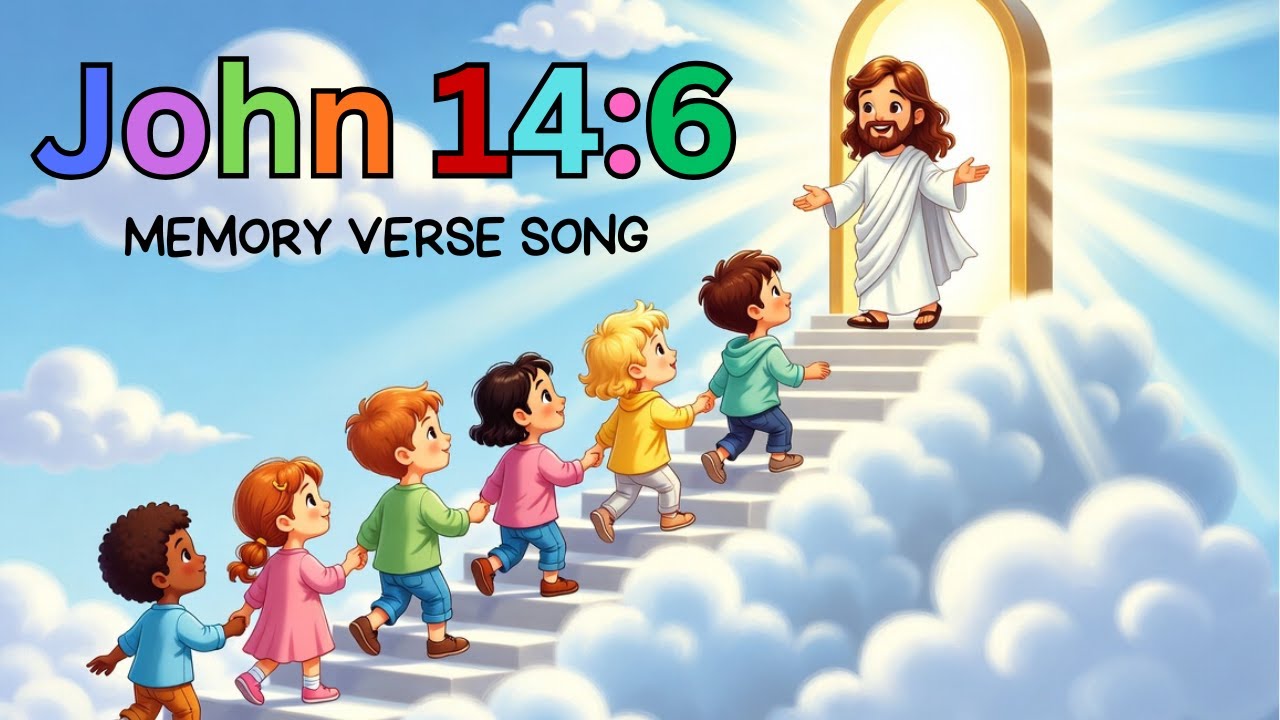 🌈 JOHN 14:6 - I AM THE WAY, THE TRUTH, AND THE LIFE - Kids Bible Memory Song - Kids Worship Song.