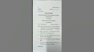 CCSU Meerut | BA 4th Sem | Major as Minor | English (QA040401T) | NEP 2020 | PYQ Paper (2024) | 📚🔥