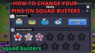 TUTORIAL HOW TO CHANGE YOUR PINS ON Squad Busters - Tutorial change your pins squad busters pins