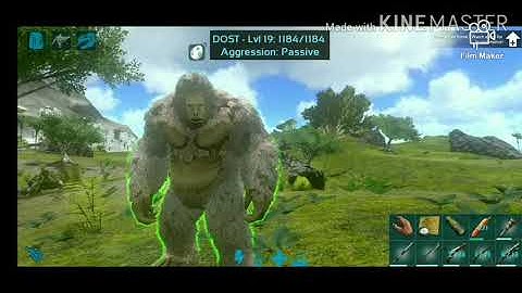 ARK mobile, how to collect fibre using Gigantopithecus