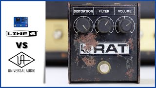 Hx Stomp Ratatouille Dist Vs Softube Raw Proco Rat Line6 Helix - Uad Universal Audio