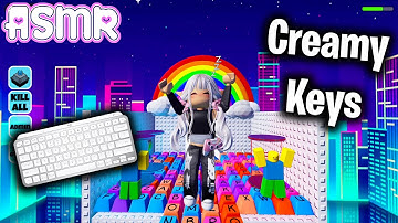 ASMR Roblox 🍀 Clicky Keyboard Tower Relaxing Gum Chewing + Whispering and Creamy Keyboard Sounds 💤