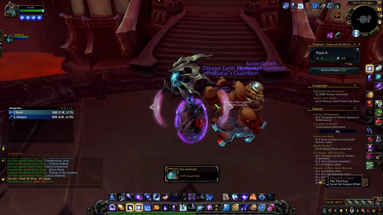 The Soulforges, Layer 4, Floor 6...Final Boss.  Kwuin and Endyana.