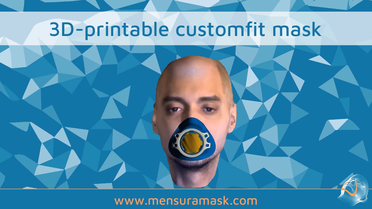 3D Printable Customfit Face Mask - YouTube