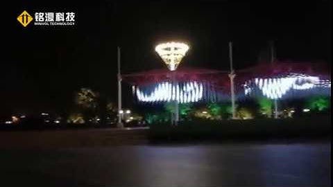 3D LED curtain display screen with mardrix software control,Qingdao project of 3D LED screen