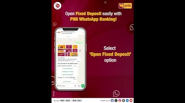 Open Fixed Deposits easily with PNB WhatsApp Banking!