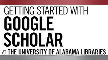 Getting Started with Google Scholar