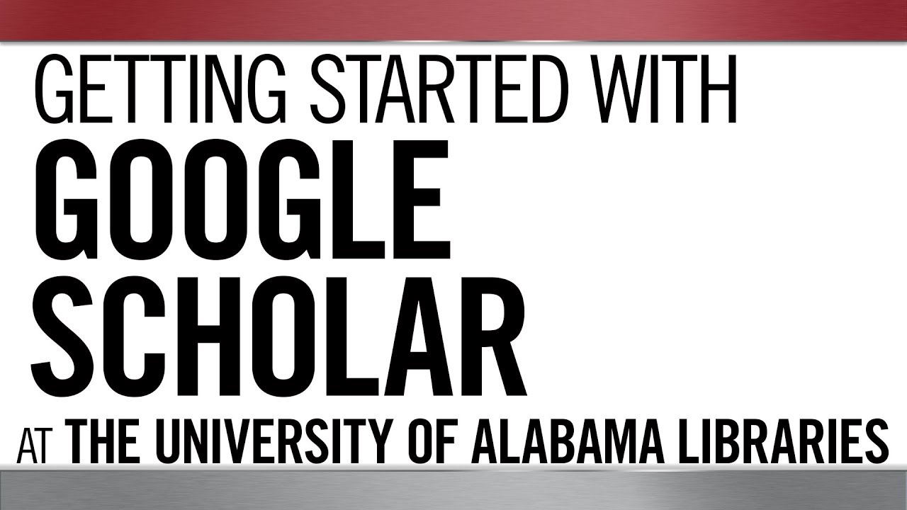 Getting started with google scholar youtube
