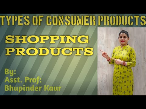 TYPES OF CONSUMER PRODUCTS - SHOPPING PRODUCTS